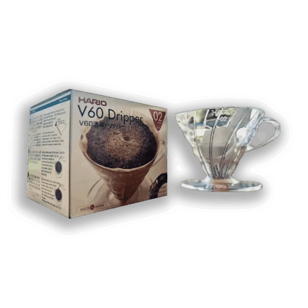 V60 - No 2 size - Clear coffee Dripper. (Hario or Gater)