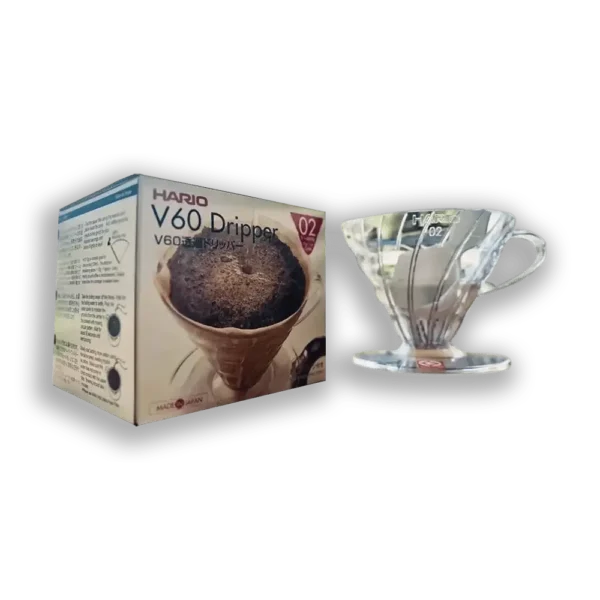 V60 - No 2 size - Clear coffee Dripper. (Hario or Gater)